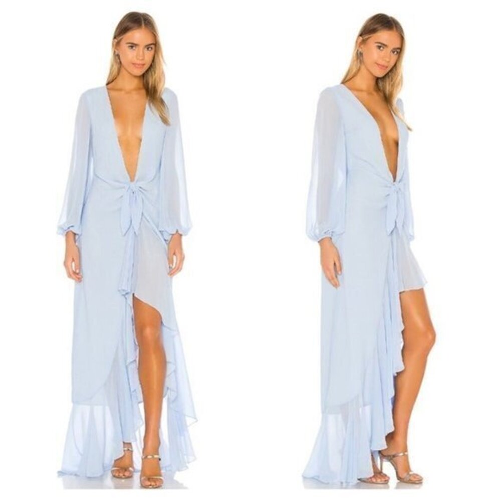 Michael Costello x REVOLVE Vienna Gown - Blue
